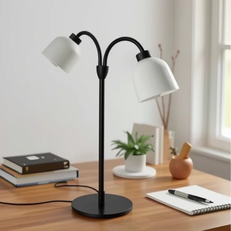 Fabricación de vidrio de barra recta de metal de doble cabezal de lujo ligero de estilo europeo, decoración de luz nocturna creativa, habitación