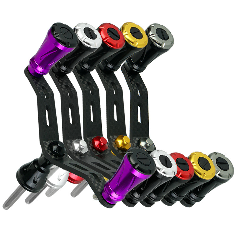 Weihe Carbon Fiber Hexagonal Shaft Rocker Fish Wheel DIYSpinning Wheel Fishing Wheel Modified Rocker Grip Pill Carbon Accessories