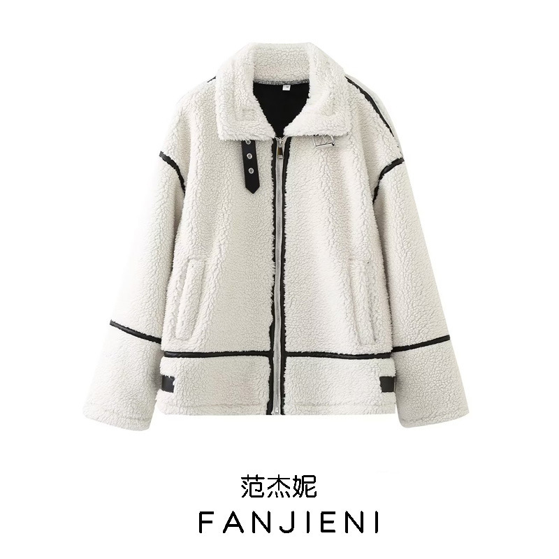 ZR foreign trade wholesale European and American style women's clothing French fur all-in-one car jacket jacket 3548 247 712