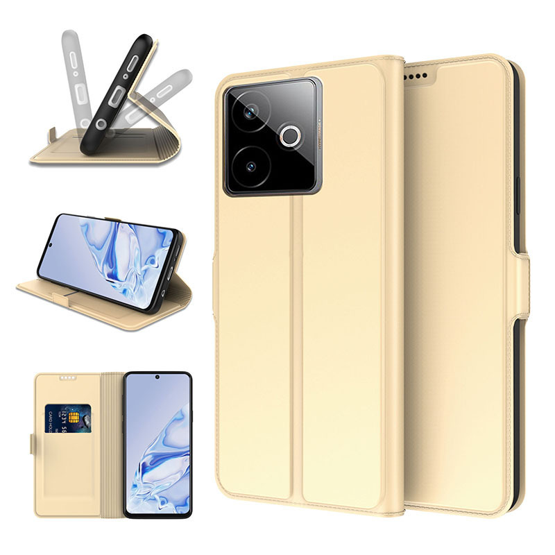 Magnetic Card Holder with Card Holder Protective Leather Case Suitable for Realmegt 7t 5g Multi-Function Stand Realme Mobile Phone Case