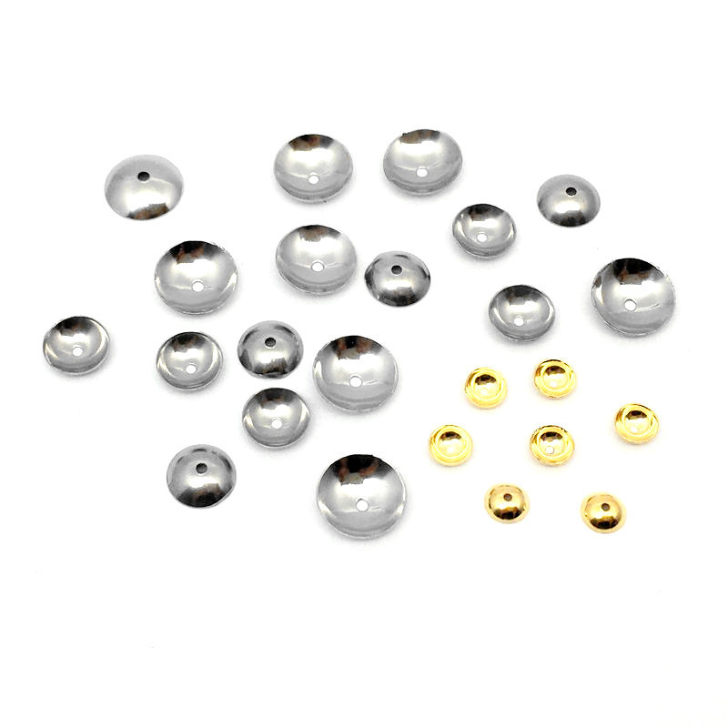 Stainless steel Golden bead holder Bowl cap 3-10mm flower cover beaded pearl cap holder hair accessories hairpin DIY jewelry accessories