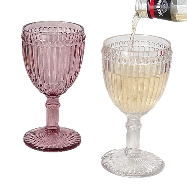 Pequeñas imperfecciones, copa vintage con relieve de rayas verticales y diseño de cuentas, copa para vino tinto, copa para champán, copa para vino de frutas, copa para vino.