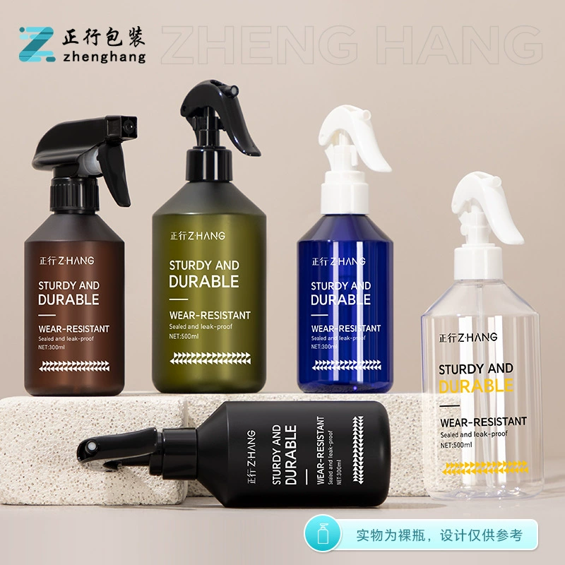 Pet300 мл прозрачная бутылка с наклонным плечом, стильный распылитель, дезинфекционная бутылка для мелкого тумана, распылитель, 500 мл, бутылка с распылителем для чистки спирта
