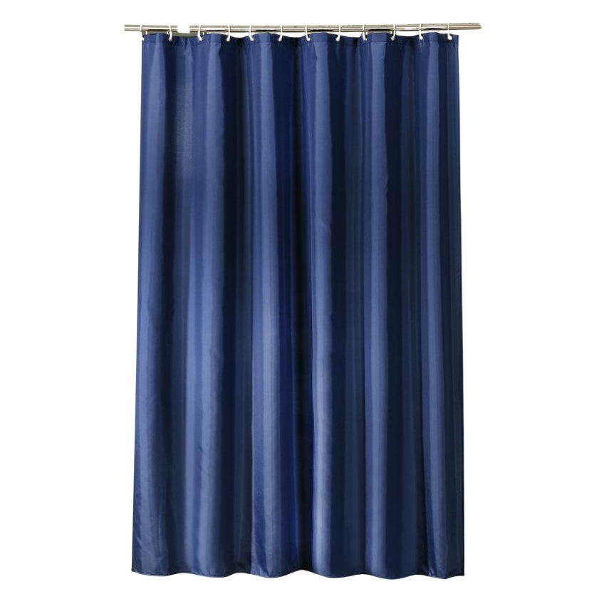 Thickened Polyester Cloth Plain Shower Curtain Hotel Waterproof Shower Curtain Dark Blue Shower Curtain Wholesale Factory Direct Supply