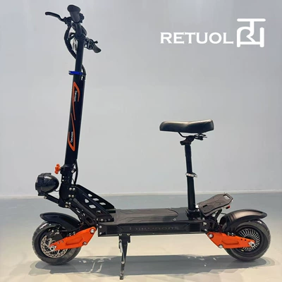 Dual-Drive Electric Scooter | Qatlanan elektrik skuterlər - orange-48v-single-drive-1000w13ah-battery-life-40km-speed-50-yards-with-seat