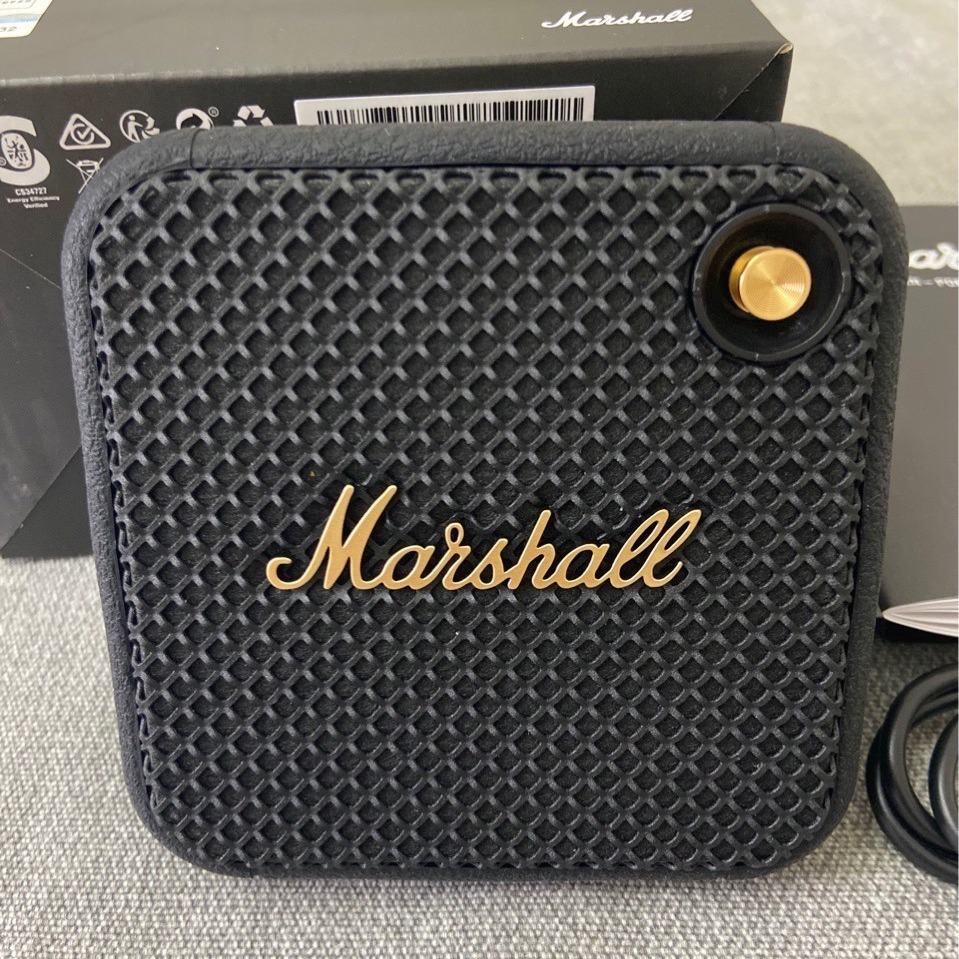 Marshall Willen Small Wireless Bluetooth Speaker Cube Outdoor Portable with Call Function