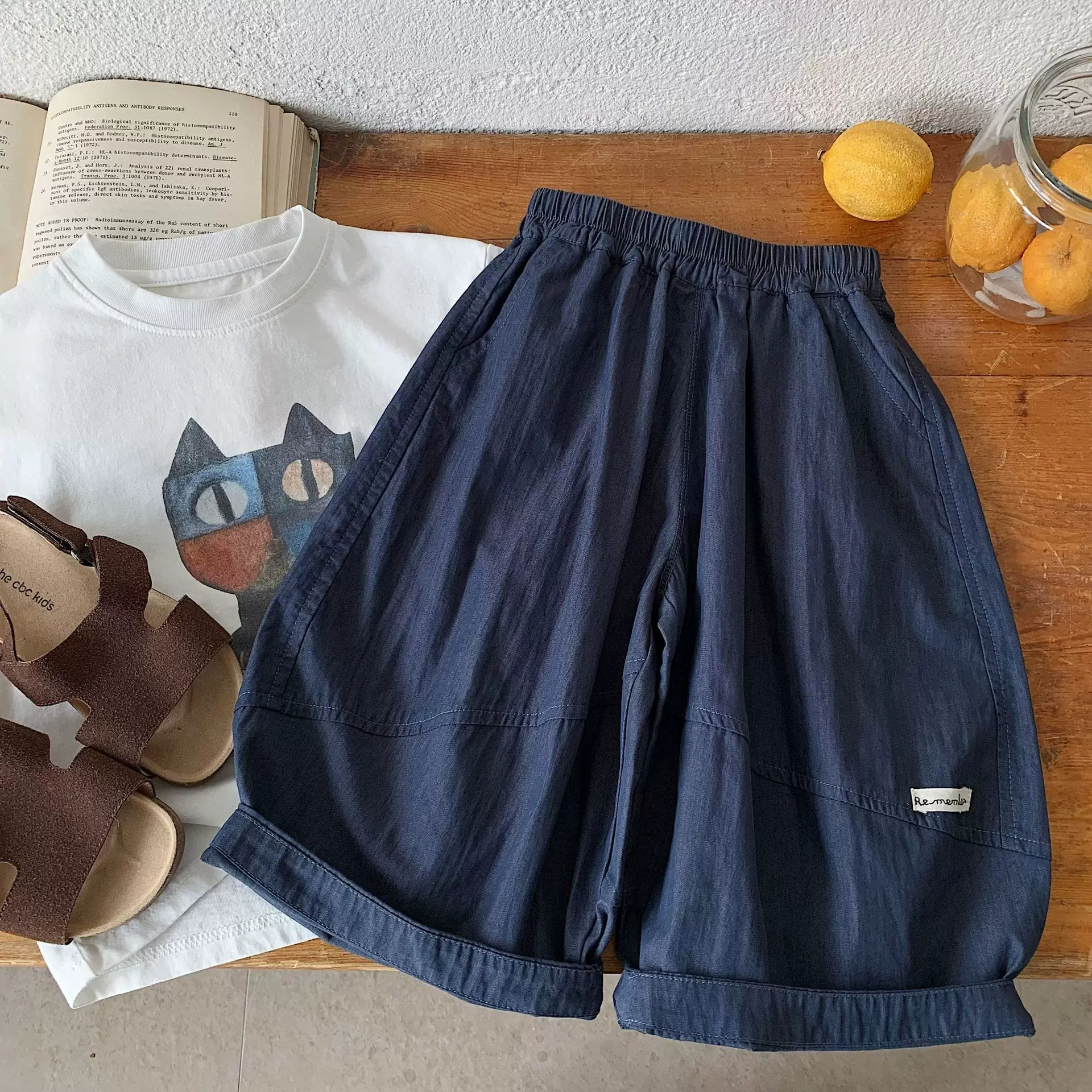 儿童韩版阔腿裤2026春季新款男宝休闲时尚女宝宽松百搭洋气长裤潮