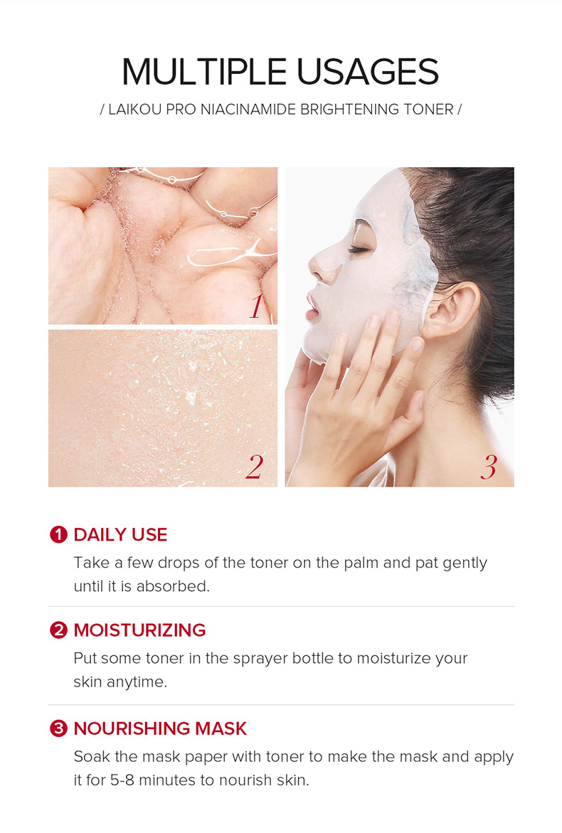 LAIKOU PRO Niacinamide Toner 50ml Skincare Hydrating Moisturizing Toner Cross-border Manufacturer undefined