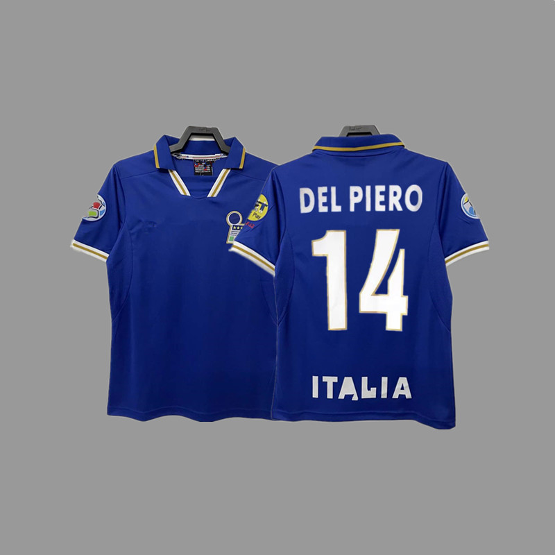 レトロジャージサッカーユニフォームイタリアユニフォームマルディーニバッジョピエロトッティカンナバロジャージ|undefined