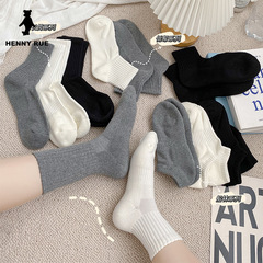 新款襪子女秋冬 半毛巾底棉質運動3種長度中性毛巾女襪