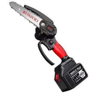 Lithium Electric Saw Rechargeable Portable Electric Chain Saw Household Outdoor Wireless Small Single Hand Saw Hand-Held Small Electric Saw Pruning Saw
