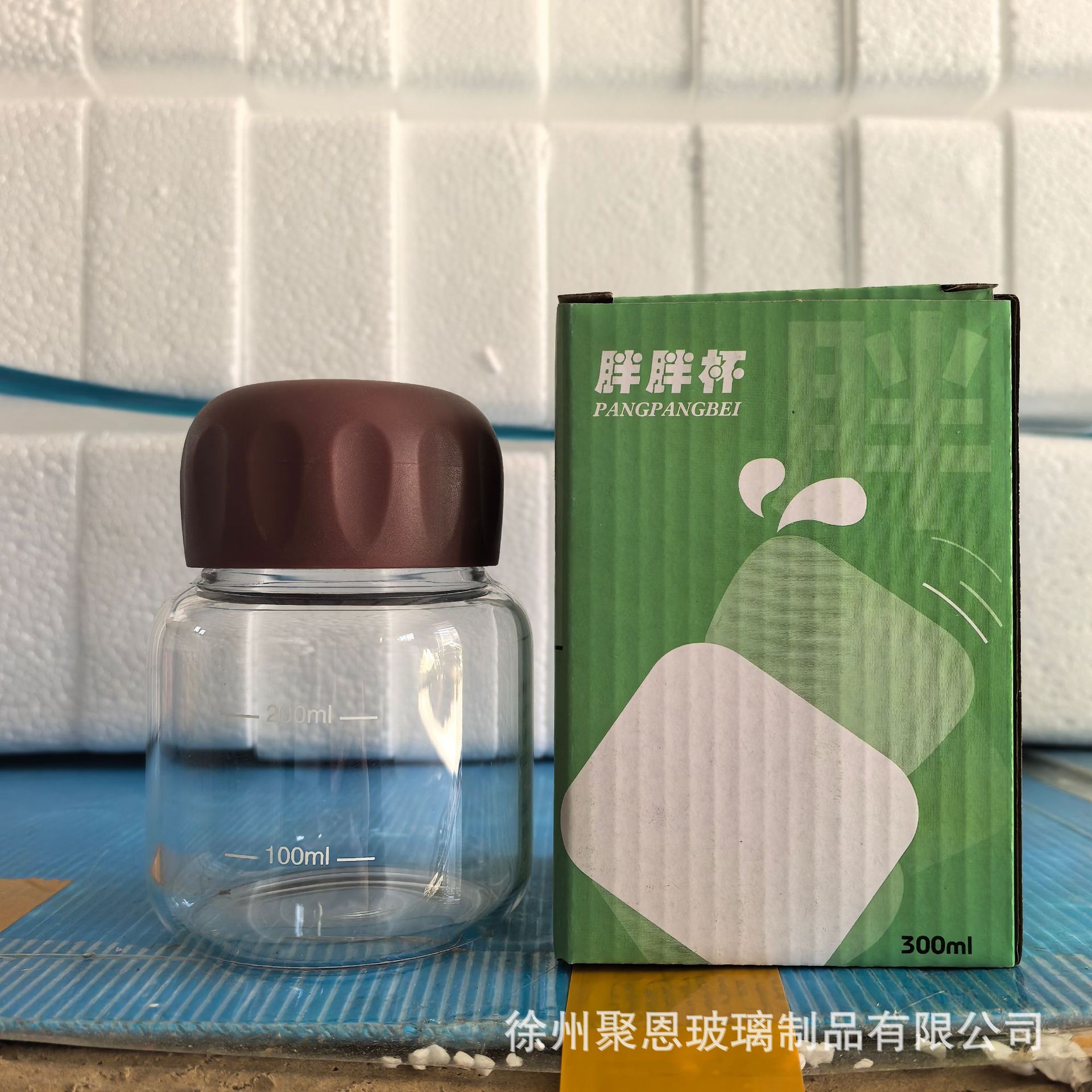 Tazas de alta calidad de lujo ligero para las niñas lindas mini alto valor portátil vasos de vidrio gordos con escala