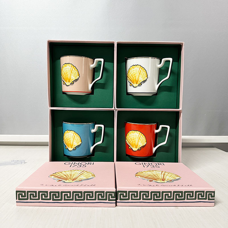 Ginori1735海神之旅轻奢瓷器创意咖啡杯骨瓷马克杯水杯茶杯礼盒装