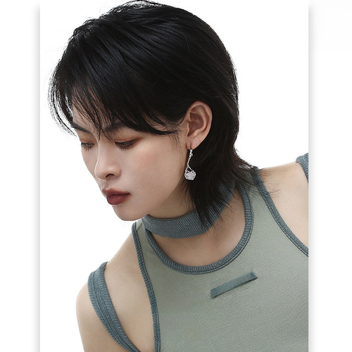 Original Metal Rose Series Earrings for Women, New Chinese Style, Unique Design, High-End Sense, S925 Silver Needle Earrings