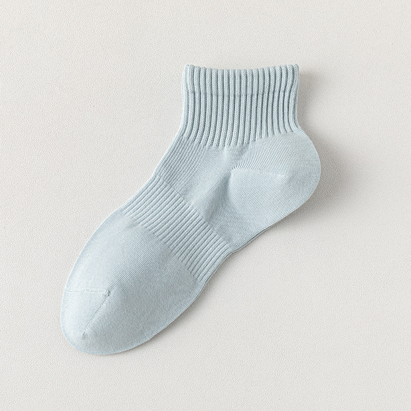 Calcetines de barco de algodón sólido, calcetines de mujer, calcetines de algodón resistentes a las bolas, sin costuras de hueso, embalaje independiente, calcetines absorbentes de sudor al por mayor