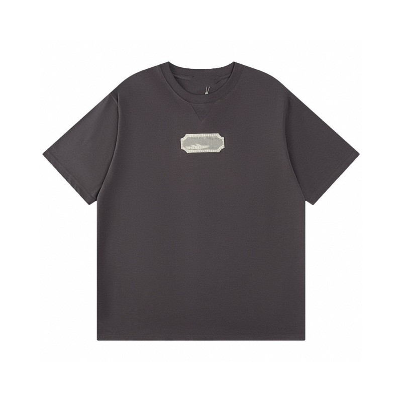 High-End Custom Unisex Short-Sleeve T-Shirt with Chest Embroidery Logo, Loose Fit, High Weight Fabric, Cross-Border Supply