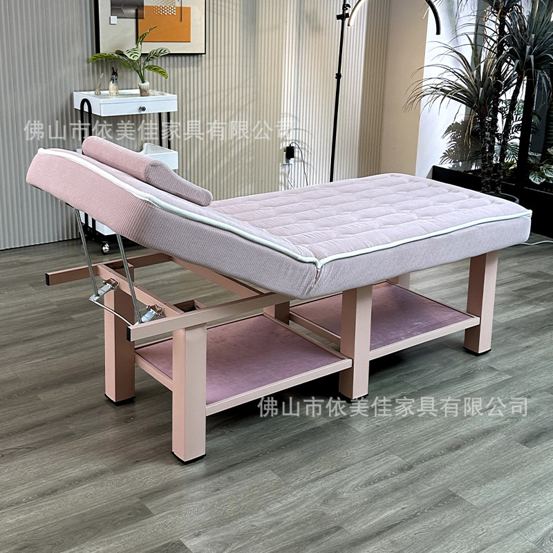 Cama de belleza de madera maciza masaje multifuncional todo en uno medicina tradicional china terapia física sala de belleza de orejas cama especial ortogonal