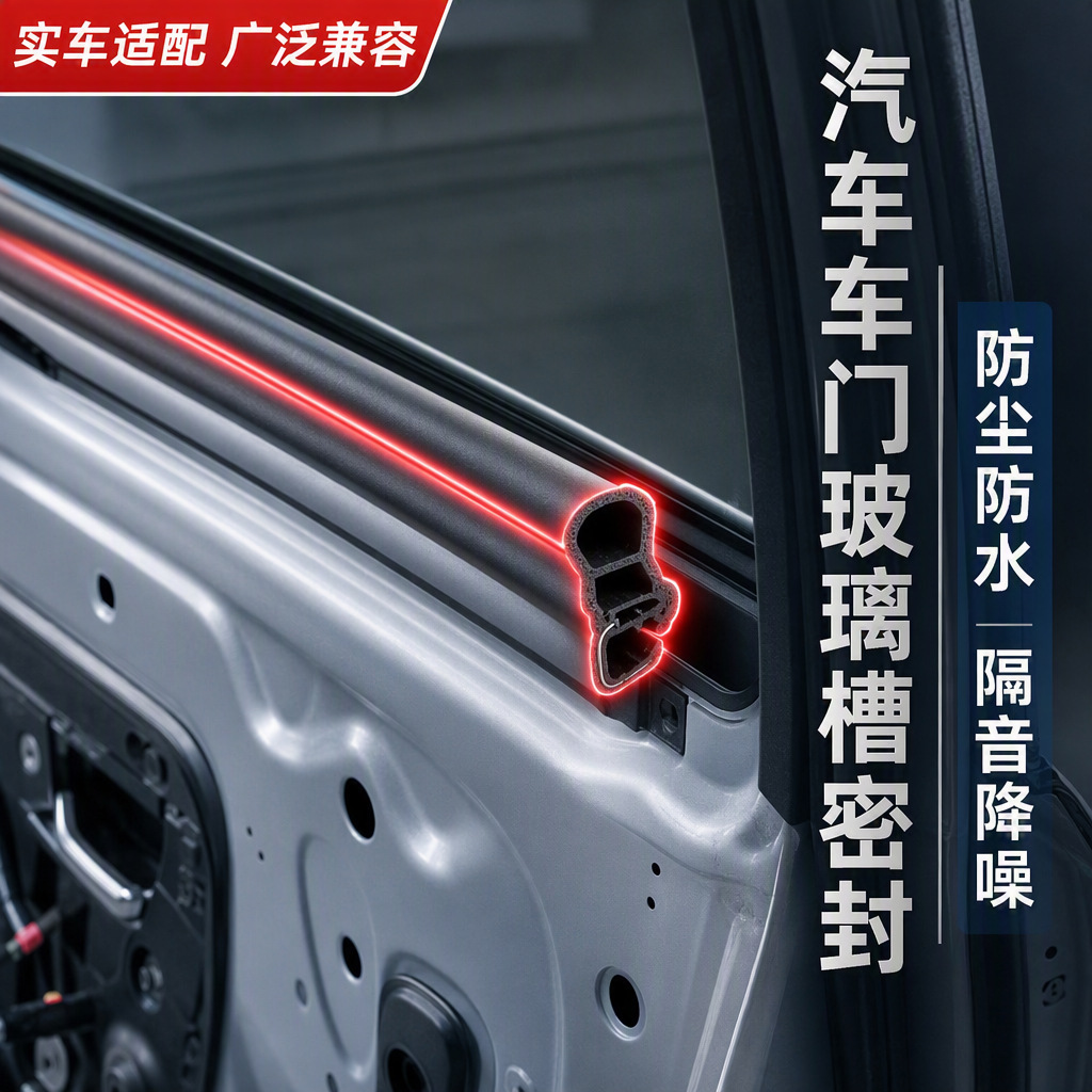 Epdm Rubber Side Foam Sealing Strip Car Door Rubber Strip U-Shaped Edge Protection Anti-Collision Soundproof Strip High Temperature Resistant T-Shaped Waterproof Strip