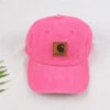 Leather Label Carhartt Washed Baseball Cap-Rose Red
