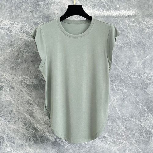 Lightweight yoga clothing top for women, summer slim-fit, figure-flattering, quick-drying, breathable, skin-friendly fitness T-shirt, milk silk