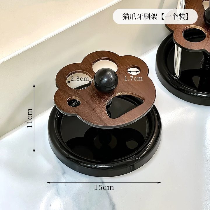 轻奢创意牙刷置物架高级感家用卫生间牙刷架底座洗漱台牙膏收纳架|undefined