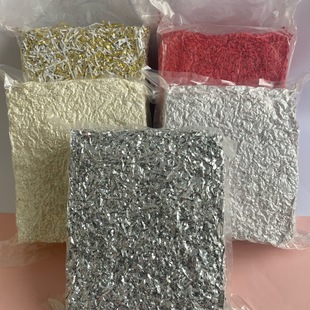 Cross-Border Vacuum Compression Packaging Pleated Paper Silk Festive Supplies Gift Box Decorative Filling Colorful Raffia