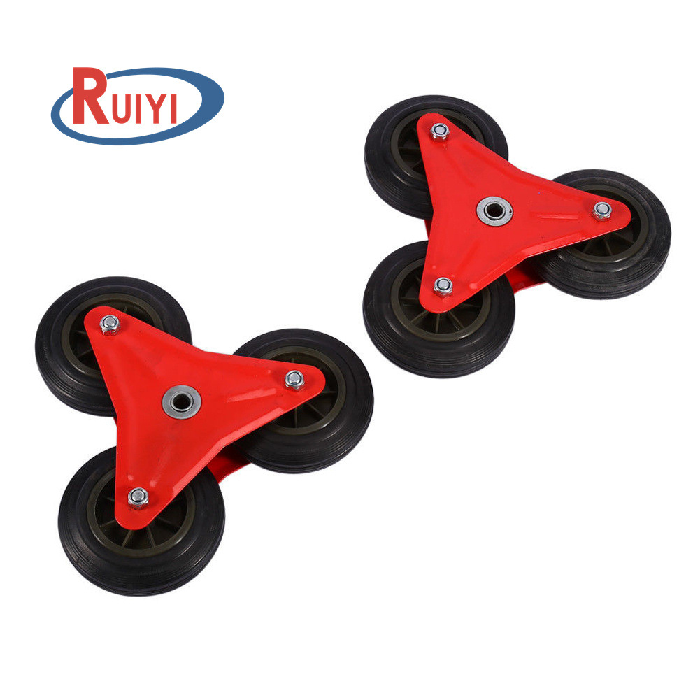 厂家供应3合1轮子 爬楼梯手推车轮胎 橡胶实心轮 货仓车免充气轮