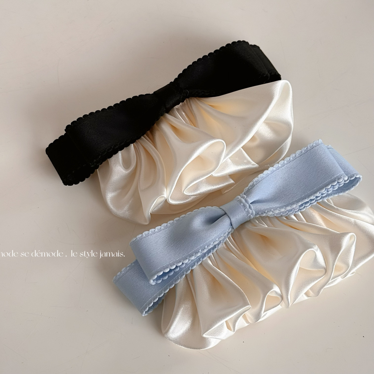 french style vintage crumpled skirt bow spring clip elegant hair clip sweet top clip hair accessories new