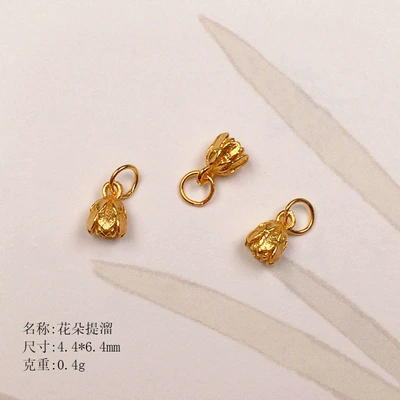 S925 Silver Gold-Plated Flower-Shaped Pendant Zərgərlik ara hissələri - flower-tote-bag