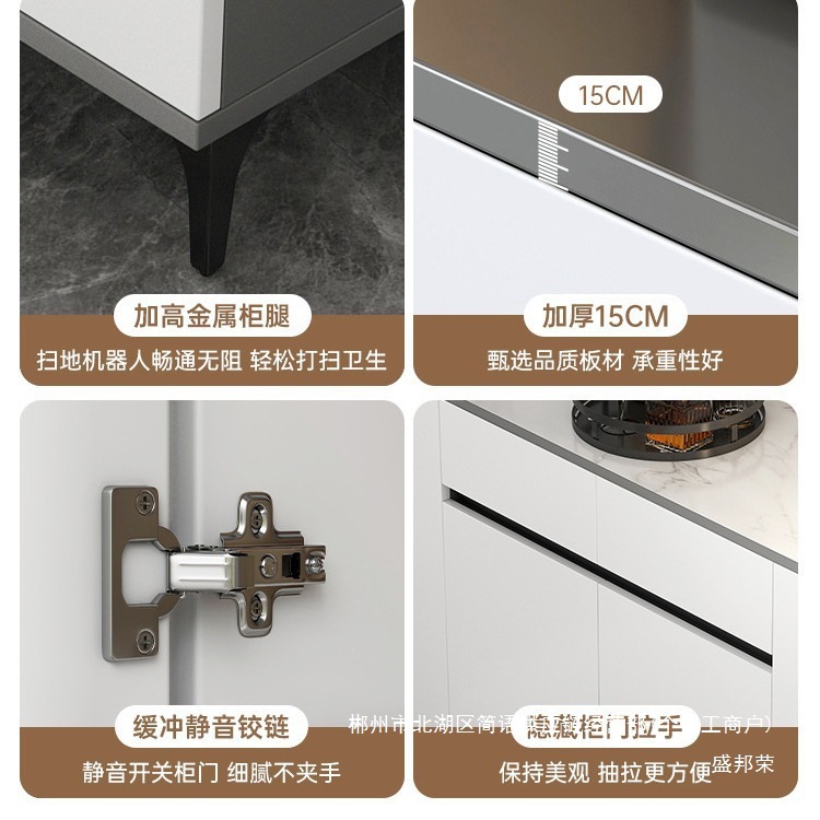 Fábrica directa del armario de comedor de lujo ligero viento doméstico sala de estar almacenar armario de almacenamiento moderno simple contra la pared multifunción