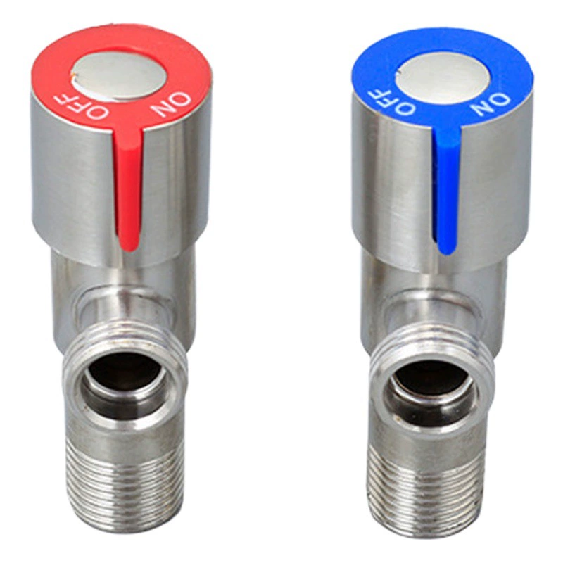 Угловой кран 304 из нержавеющей стали, матовый, ударопрочный, для горячей и холодной воды, с одним входом и двумя выходами, для водонагревателя и унитаза