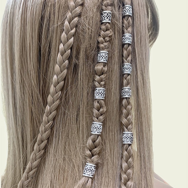 Joyería trenza sucia accesorios decorativos anillo de pelo de metal sucio trenza anillo de pelo hebilla trenza oculta trenza sucia accesorios trenzados para el cabello para las mujeres