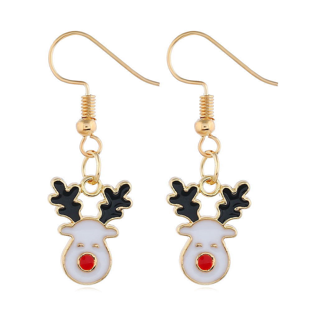 Fashion Santa Claus Christmas Socks Bell Alloy Pearl Inlay Rhinestones Women's Drop Earrings 1 Pair display picture 1