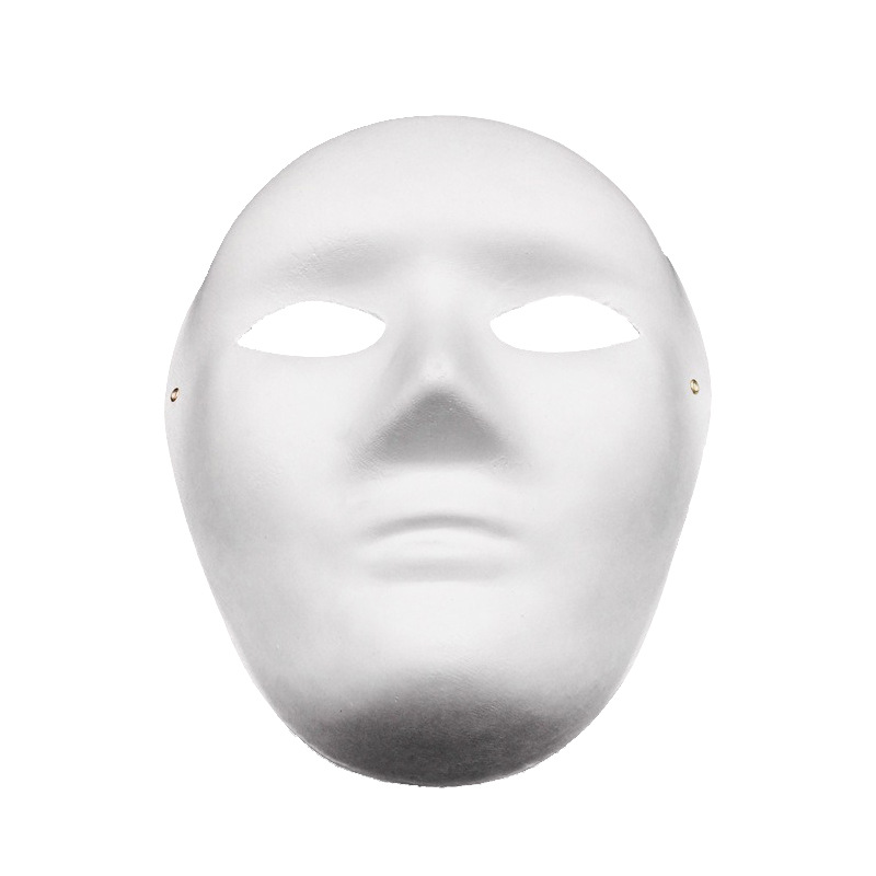 Pulpa DIY transfronteriza máscara en blanco pintada a mano máscara de papel blanco para niños auxiliares de enseñanza de jardín de infantes máscara de pintura al por mayor