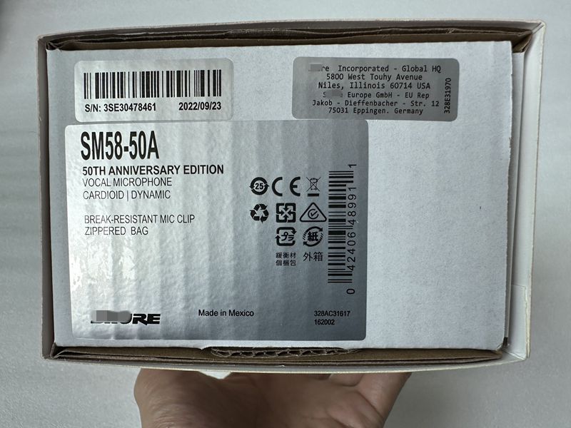 Transfronterizo al por mayor SM58-50A 50 aniversario edición profesional etapa rendimiento con cable micrófono karaoke micrófono