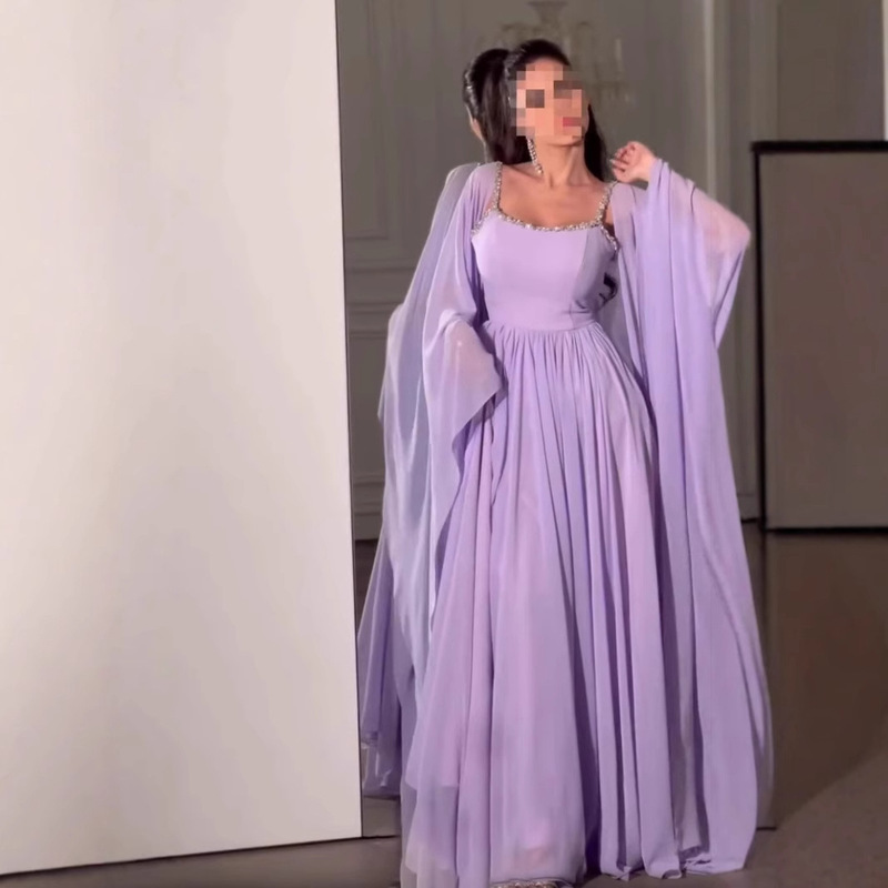 2025 Spring New Dress European and American Style French Heavy Tassel Long Dress Solid Color Swing Dress