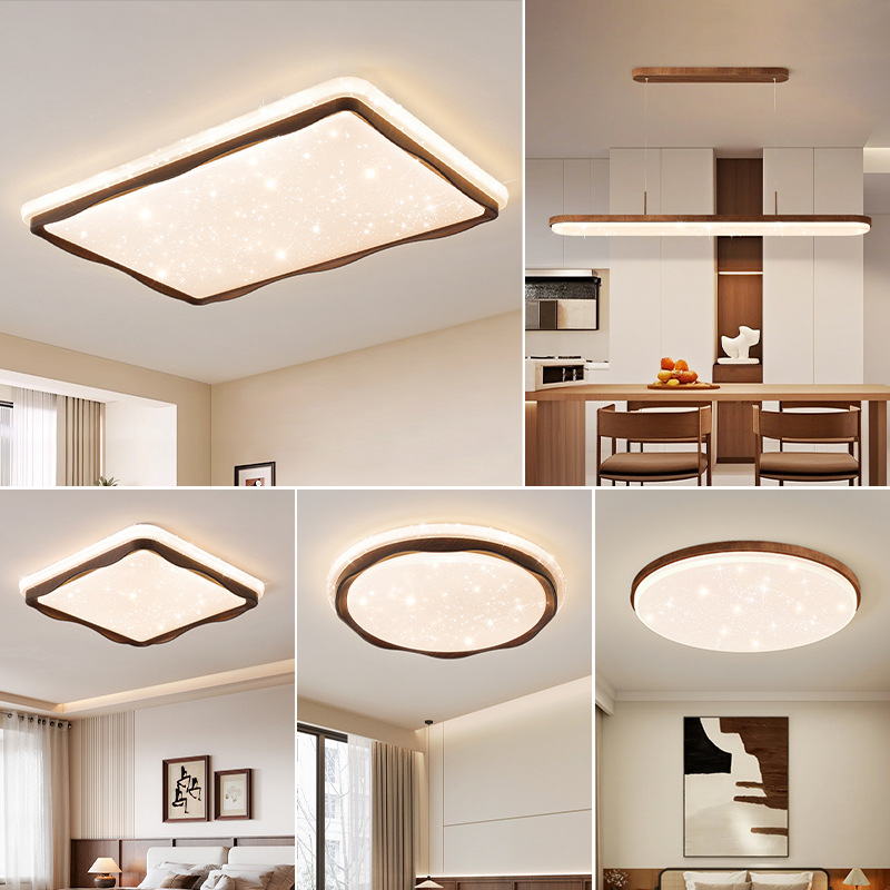 Lámpara de techo de dormitorio, viento crema, estrellas, nubes, lámpara de techo de dormitorio principal, lámpara de sala de protección ocular de espectro completo, lámpara de Zhongshan