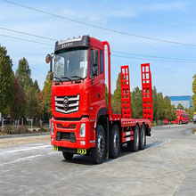 程力前四后八平板车 国六排放拉360挖机拖板车 生产厂家图片视频