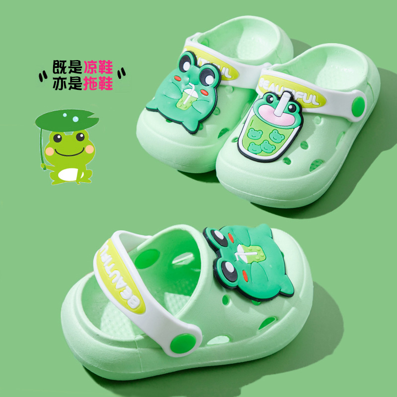 Non-slip children's slippers boys and girls summer girls children baby hole shoes wholesale children's cartoon sandals and slippers
