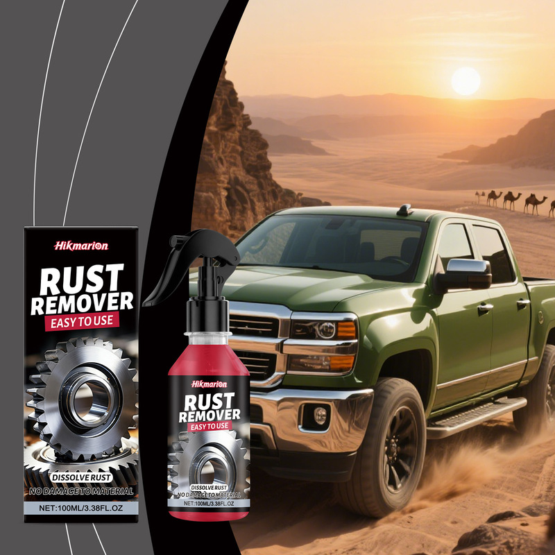 Hikmarion Rust Remover Spray Metal Rust Removal Decontamination Polishing Car Parts Rust Cleaning Care Spray