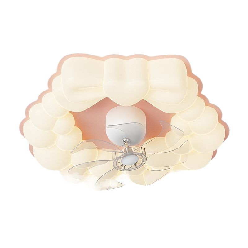 Lámpara de dormitorio, nueva nube, sacudiendo la cabeza, lámpara de ventilador, habitación para niños, espectro completo, protección ocular, ventilador inteligente, lámpara de techo integrada