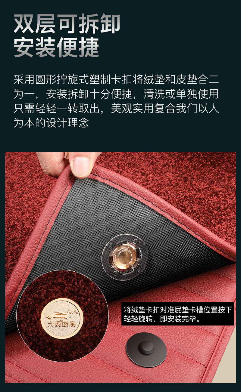 Car floor mats made of genuine leather, full coverage, universal car floor mats, custom-made for specific cars, starry sky carpet, Tesla car mats
