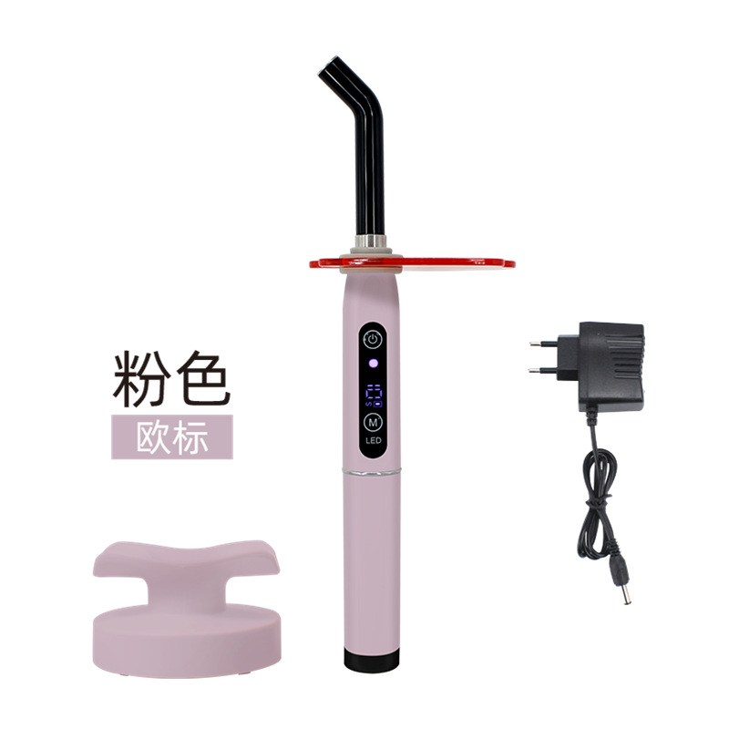 Máquina de fotocurado dental, máquina de curado de resina fotosensible LED oral, lámpara de fotocurado de alta potencia de doble uso enchufable y con luz de color.