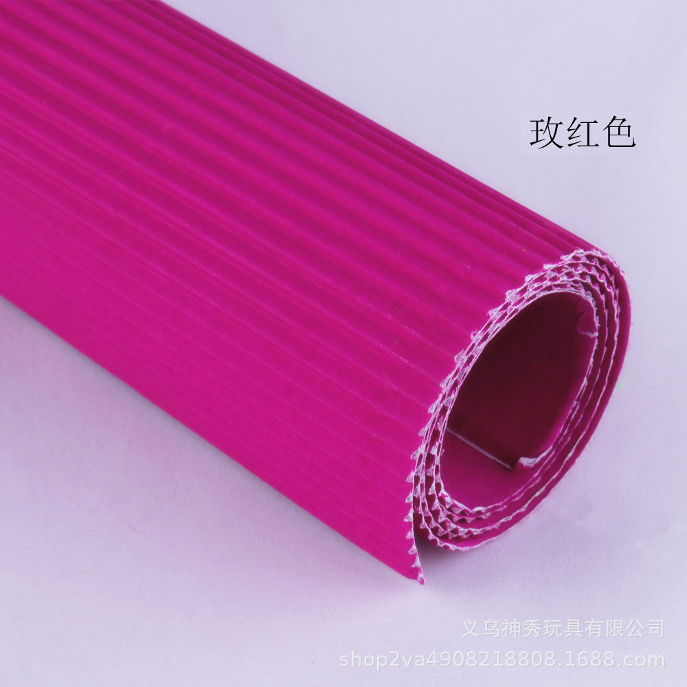 Onda de papel corrugado papel crepe engrosada cartón material hecho a mano DIY color origami