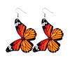 Simulation butterfly leather earrings colorful wings, butterfly leather earrings stable supply of supply cross -border set earrings