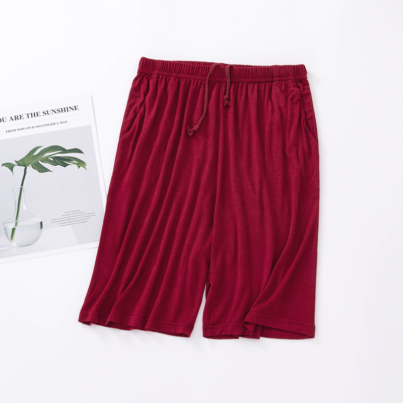 Verano más tamaño modal de los hombres pantalones de pijama de Casa delgada deportes casuales pantalones de pijama cortos de los hombres extra gordos pantalones cortos de fibra de bambú