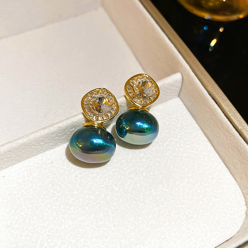 1 Pair Casual Elegant Lady Geometric Bow Knot Inlay Imitation Pearl Zircon Drop Earrings display picture 29