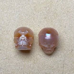 Natural Freshwater Pearl Seiko Carving Pieces Wen Play Accessories Bracelet Accessories Waist Beads Disciple Beads Skull Evil Spirit Beads