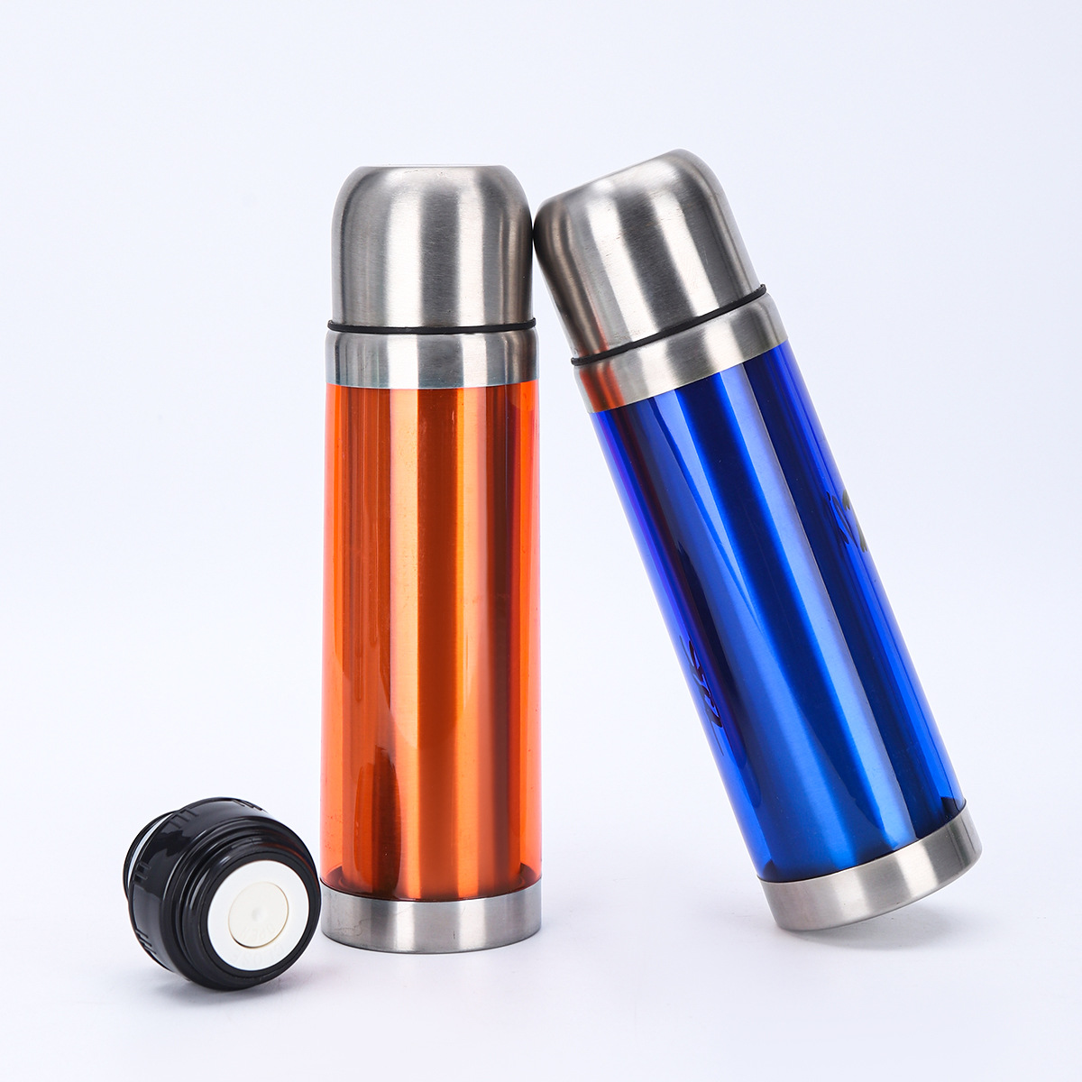 Amazon Hot sale acero inoxidable taza de vacío creativa taza de agua de bala doble taza de agua portátil al aire libre hervidor deportivo