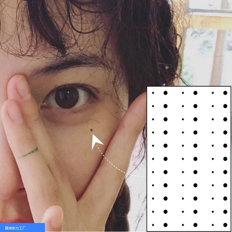 Beauty Mole Tear Mole Tattoo Sticker Waterproof Long-Lasting Sexy Fake Mole Sticker on Face Flower Hyuna Tattoo Sticker Finger Sticker